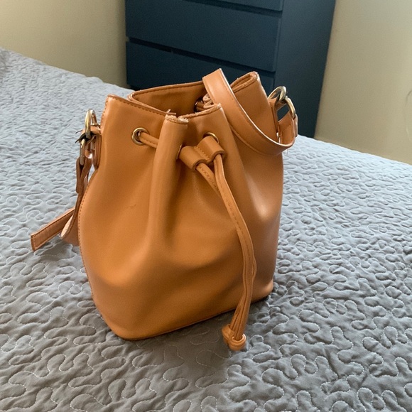 Handbags - Camel Drawstring Purse